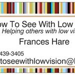 Frances Hare - @howtoseewithlowvision Instagram Profile Photo